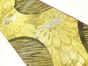 流水に花模様織出し袋帯